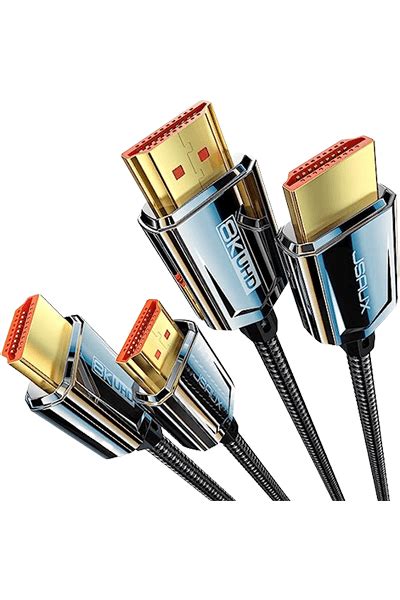 JSAUX 1pack 8K 60Hz HDMI To HDMI Zinc Alloy Cable 3 Meter Cv0046 BLACK