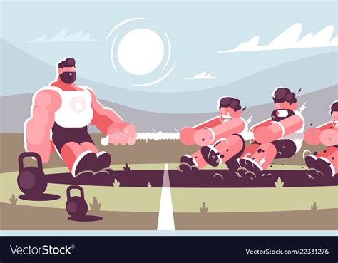 Tug Of War Royalty Free Vector Image Vectorstock