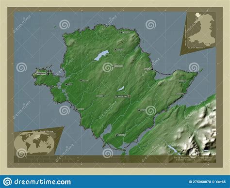 Isle Of Anglesey Wales Great Britain Wiki Labelled Points O Stock