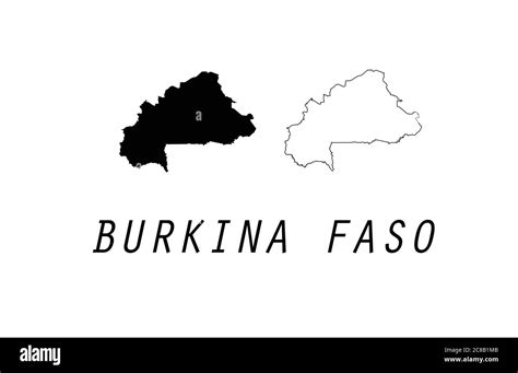 Burkina Faso Map Outline Vector Illustration Stock Vector Image And Art