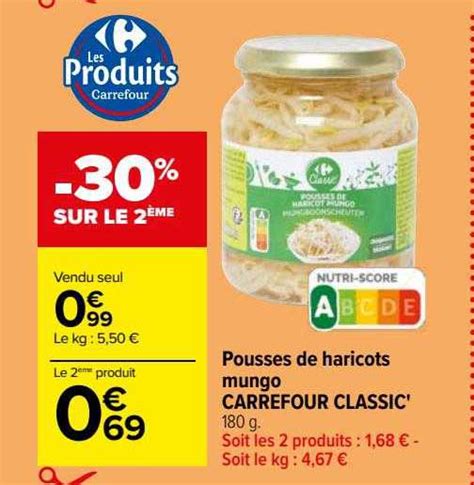 Promo Pousses De Haricots Mungo Carrefour Classic Chez Carrefour