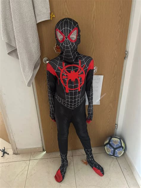 Costume Spiderman Miles Morales Enfant Ans Into The Spider Verse