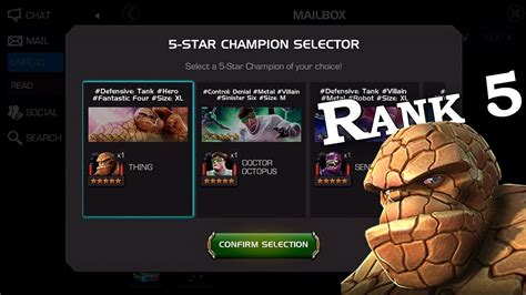 5 Star Champ Selector Thing Rank Up Marvel Contest Of Champions Youtube