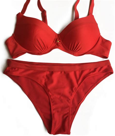 STRÓJ KĄPIELOWY PUSH UP BIKINI DWUCZĘŚCIOWY FISZBINY SEXY XL