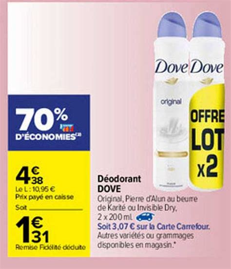 Promo D Odorant Dove Chez Carrefour Icatalogue Fr