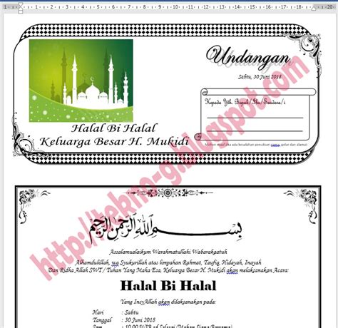 Detail Contoh Undangan Halal Bihalal Keluarga Koleksi Nomer