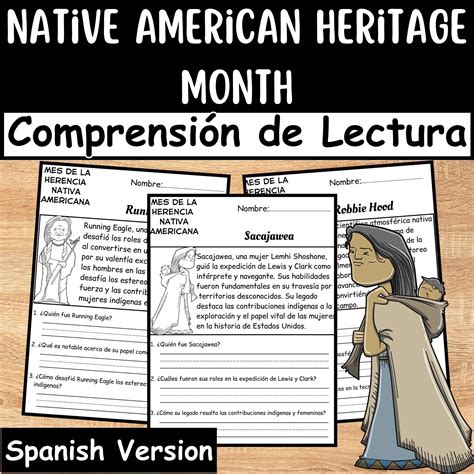 Spanish Native American Heritage Month Reading Comprehension Passages