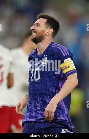 Doha Katar November Argentinischer Lionel Messi Reagiert Vor Dem