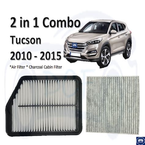 2 In 1 Combo HYUNDAI Tucson 2010 2015 Air Filter And Charcoal Cabin