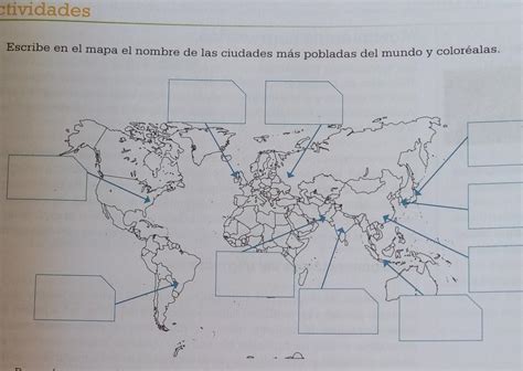 Escribe En El Mapa El Nombre De Las Ciudades M S Pobladas Del Mundo