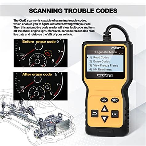 Kungfuren OBD2 Scanner Diagnostic Tool Car Code Reader Auto Diagnostic