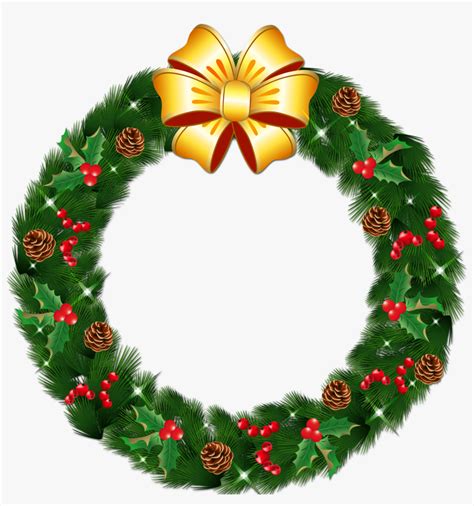 Christmas Wreaths With Lights Clip Art