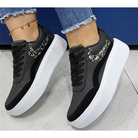 Tenis Para Mujer Color Negro Generico