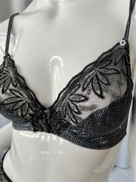 CHRISTIAN DIOR Lingerie Set Demi Cup Bra With High Waist Etsy