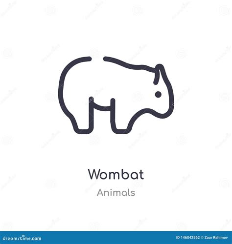 Wombat Drawing Outline