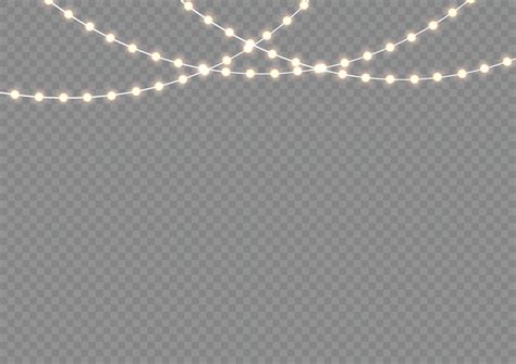 White Christmas Lights Vector