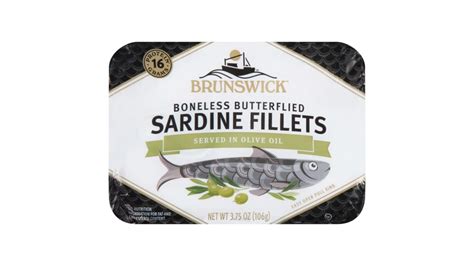 Brunswick Boneless Butterflied Sardine Fillets In Olive Oil 375 Oz