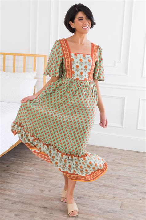 The Marjorie Modest Boho Dress