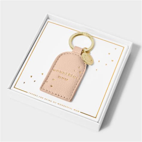 Boxed Keyring Wonderful Mum In Nude Pink Katie Loxton