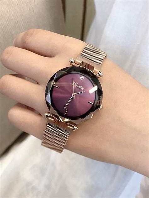 Magnetic Strap Quartz Wristwatch Wrist Watch Women S Dress Watches