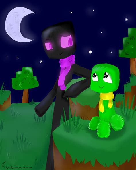 Enderman And Creeper By Katemaximova On Deviantart Minecraft