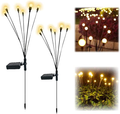 Solar Powered Firefly Lights Outdoor Waterproof Solar Starburst