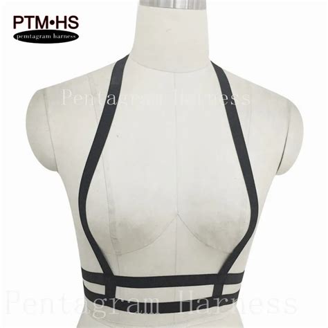 Womens Sexy Harness Lingerie Belt Strappy Elastic Cage Bra Black