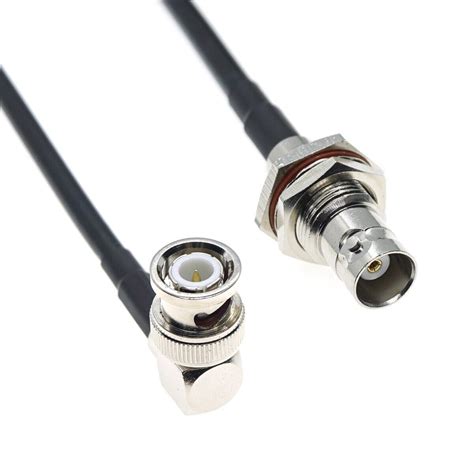 RG58 BNC Male Right Angle To BNC Female Connector Lot RF Coaxial Jumper