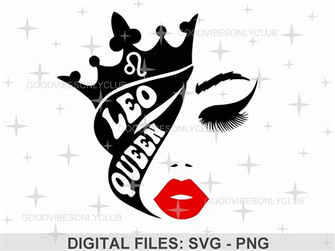 Leo Queen SVG PNG Zodiac Star Sign Birthday Queen Cut Files Etsy Hong