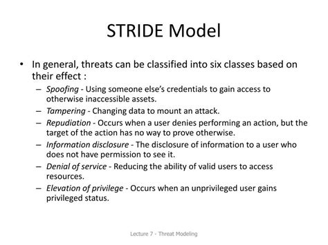 Ppt Lecture 7 Threat Modeling Powerpoint Presentation Free Download Id3255974