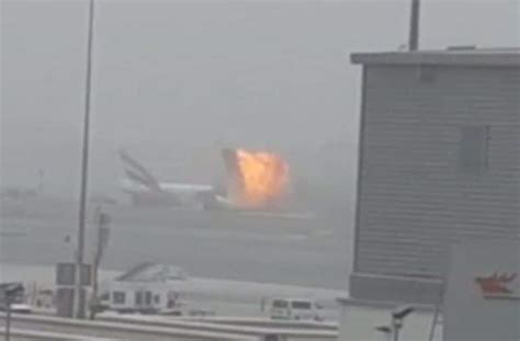 Photos Why Emirates Plane Crash Lands At Dubai Airport