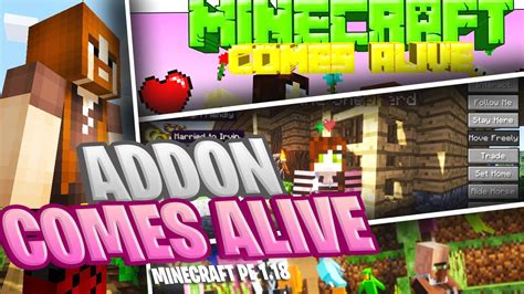 ADDON COMES ALIVE MINECRAFT PE 1 18 Comes Alive Addon MODS Para