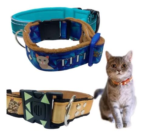 Collar Para Gato Personalizado Con Foto Caricatura Tel Fono