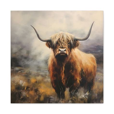 Highland Cow Print Wall Art Animal Print Highland Steer Wall Art Cattle