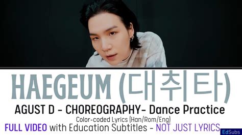 Agust D Haegeum Choreography Dance Practice K Eng Sub Color