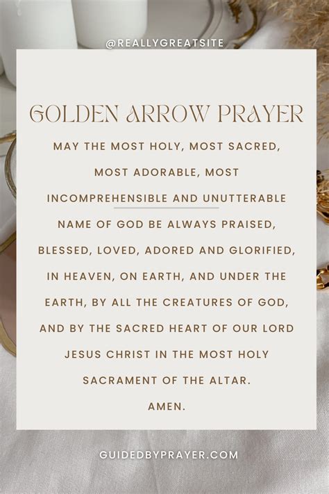 Golden Arrow Prayer – Guided by Prayer