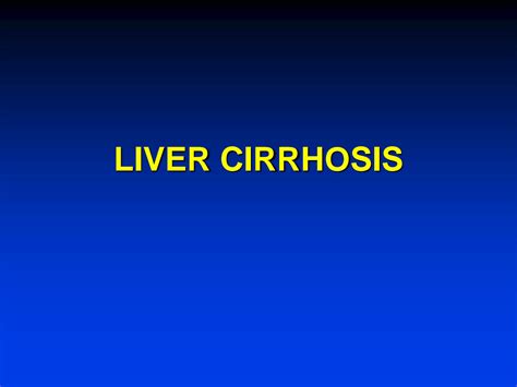 SOLUTION Liver Cirrhosis Studypool