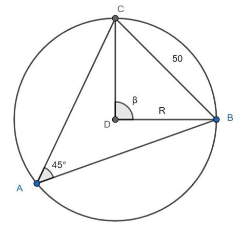 Um Triângulo Abc Está Inscrito Em Uma Circunferência Sabe Se Que Bc 50
