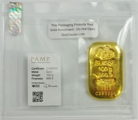 PAMP Suisse Gold Bar 100 g: Best Pricing & Low Premiums