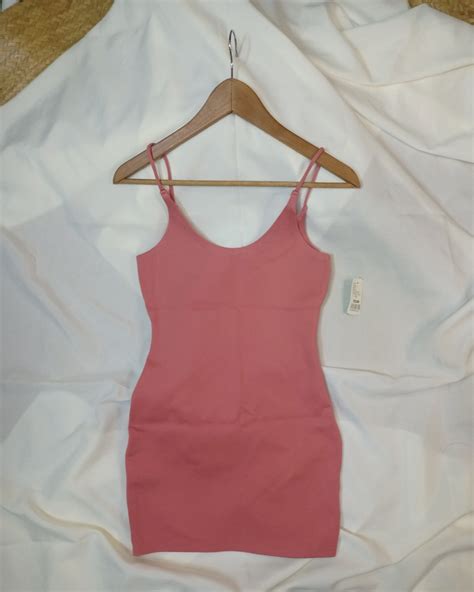 Nude Pink Body Con Dress On Carousell