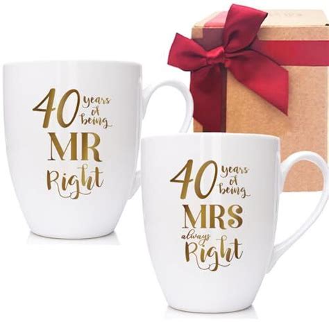 40th Wedding Anniversary Mug Ts 40th Being Mr Mrs Always 40 Years Mrs Mr Ebay