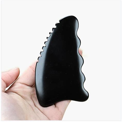 Natural Aura Stone Chinese Gua Sha Tool Bianstone Scraping Guasha Massager For Face Lift Spa