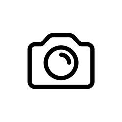 Camera line icon stroke photo outline logo Vector Image