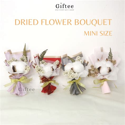 Jual Dried Cotton Flower Bouquet Bianca Buket Bunga Kapas Mini Kering