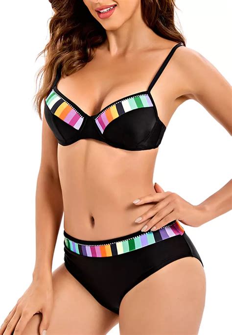 Buy LYCKA LKL3005 LYCKA European Style Bikini Set Black 2024 Online