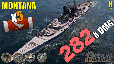 Montana 5 Kills 282k Damage World Of Warships Gameplay YouTube