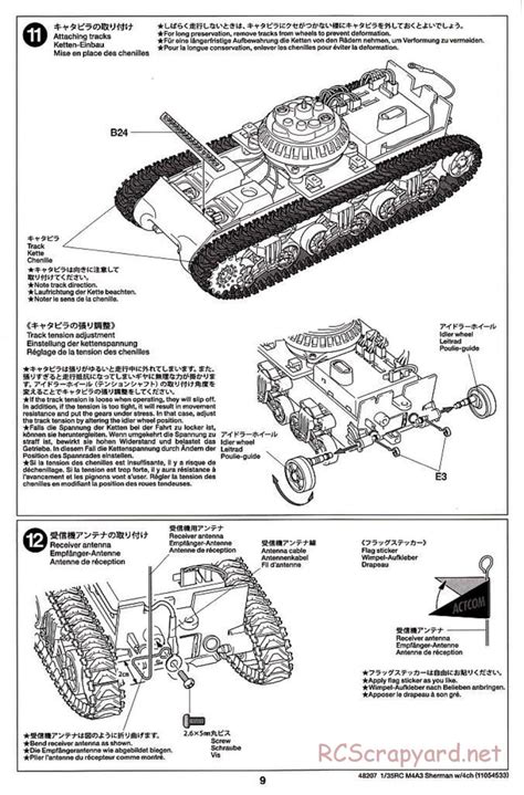 Tamiya 48207 Manual US Medium Tank M4A3 Sherman 1 35 Scale