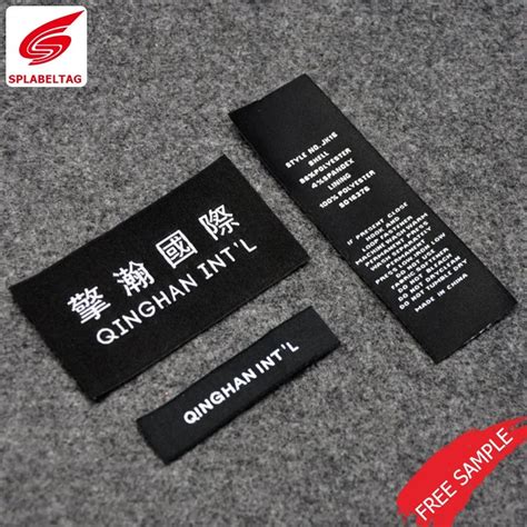 Garment Labels Brand Name 100 Polyester Fabric Woven Labels For