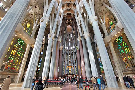 Gaudi's Sagrada Familia Basilica in Barcelona, Spain