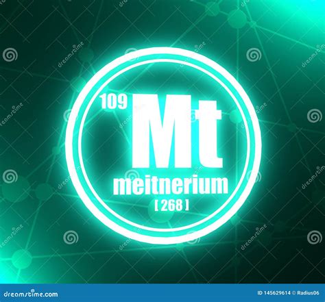 Elemento Qu Mico De Meitnerium Ilustra O Stock Ilustra O De Fundo